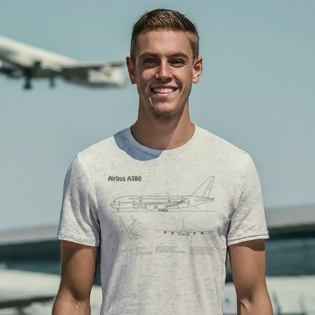 Airbus a380 - Flugzeugkonzept für Zeichnend Pläne  T-Shirt (Von Creator hochgeladen)
