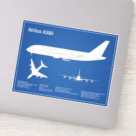 Airbus a380 - Flugzeugkonzept Zeichnend Pläne ABD Aufkleber