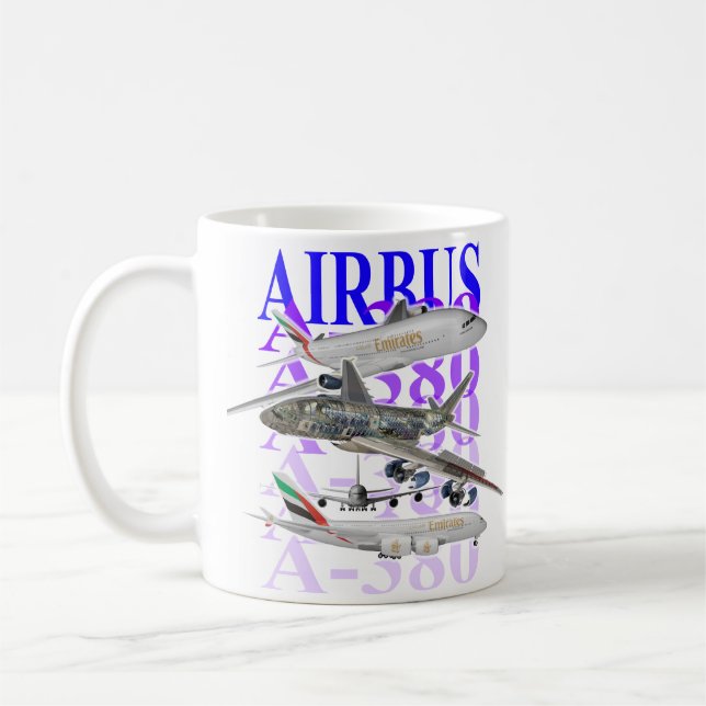 Airbus A-380 Kaffeetasse (Links)