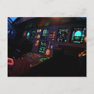 Airbus Cockpit Postkarte