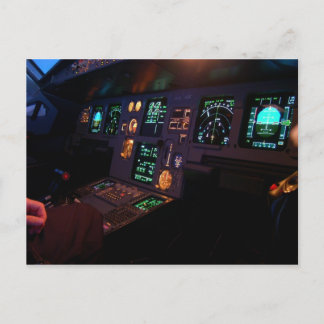 Airbus Cockpit Postkarte