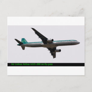 Airbus-Flugzeugbild für Postkarte