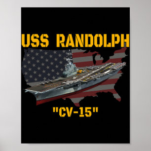 Aircraft Carrier USS Randolph CV-15 Veterans Day F Poster