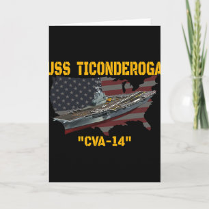Aircraft Carrier Uss Ticonderoga Cva-14 Veteranen  Karte