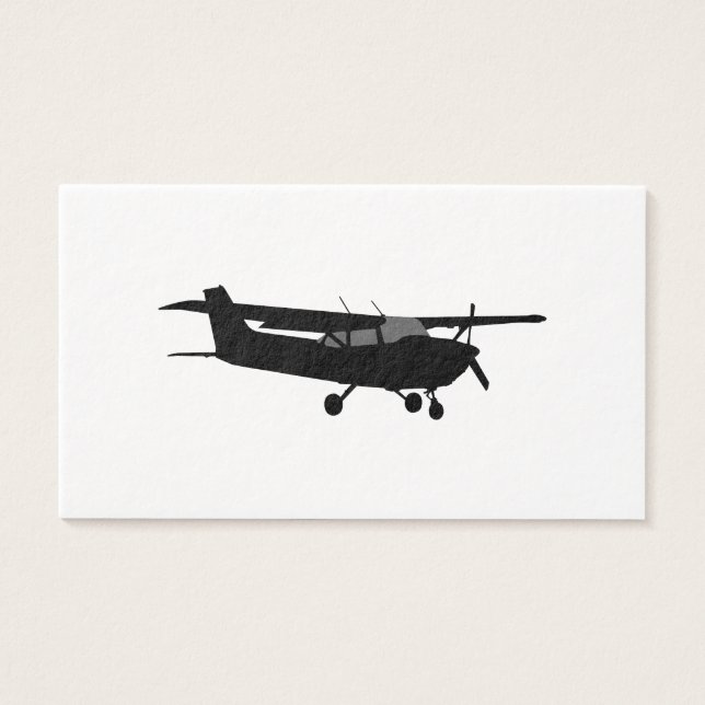 Aircraft Classic Cessna Black Silhouette Flying (Vorderseite)