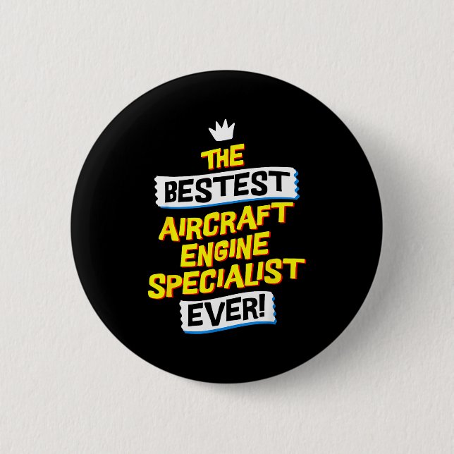 Aircraft Engine Specialist, Funny Job Occupation  Button (Vorderseite)