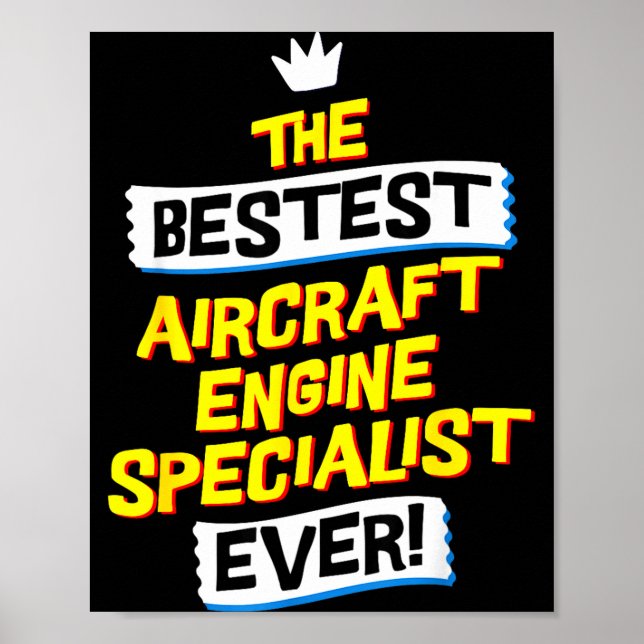Aircraft Engine Specialist, Funny Job Occupation  Poster (Vorne)