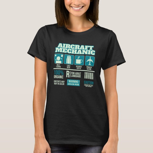 Aircraft Mechanic  Cute Aircraft Work Wear T-Shirt (Vorderseite)