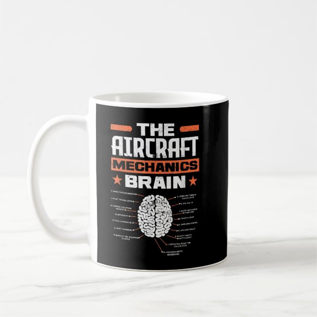 Aircraft Mechanics Brain Aviation Funny Aircraft M Kaffeetasse (Links)