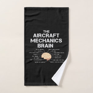 Aircraft Mechanik Brain Funny Airplane Hubschraube Handtuch
