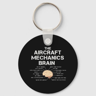 Aircraft Mechanik Brain Funny Airplane Hubschraube Schlüsselanhänger