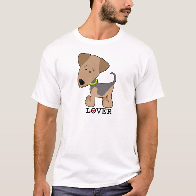 Airdale Liebhaber T-Shirt (Vorderseite)