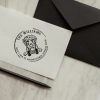 Airdale Terrier Custom Family Rücksendeadresse