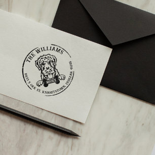 Airdale Terrier Custom Family Rücksendeadresse Gummistempel