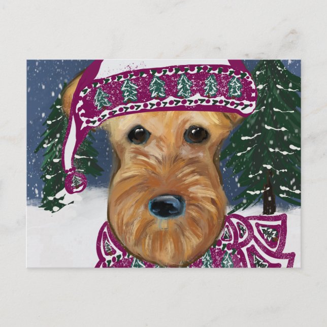 AIRDALTERRIER   POSTKARTE (Vorderseite)