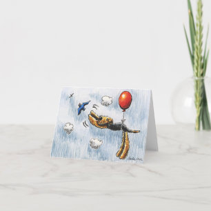 Aire-Balloon Airedale Terrier Karte