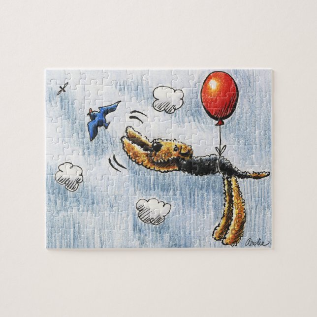 Aire-Balloon Airedale Terrier Puzzle (Horizontal)