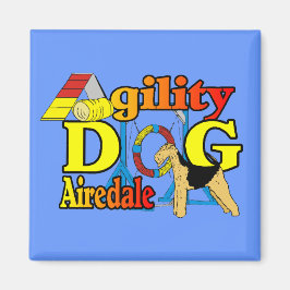 Airedale_Agility Geschenke Magnet