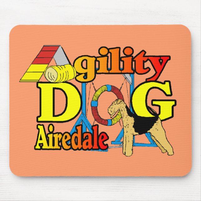 Airedale_Agility Geschenke Mousepad (Vorne)