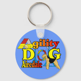 Airedale_Agility Geschenke Schlüsselanhänger