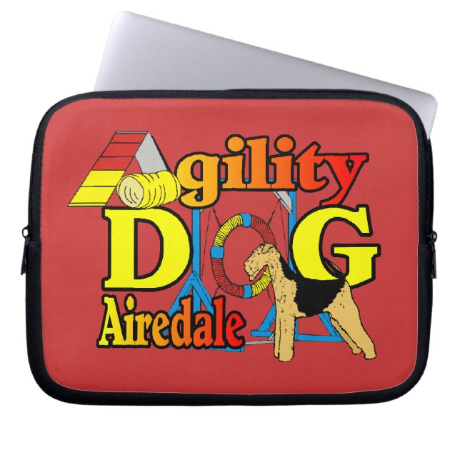Airedale_Agility Laptopschutzhülle (Vorderseite)