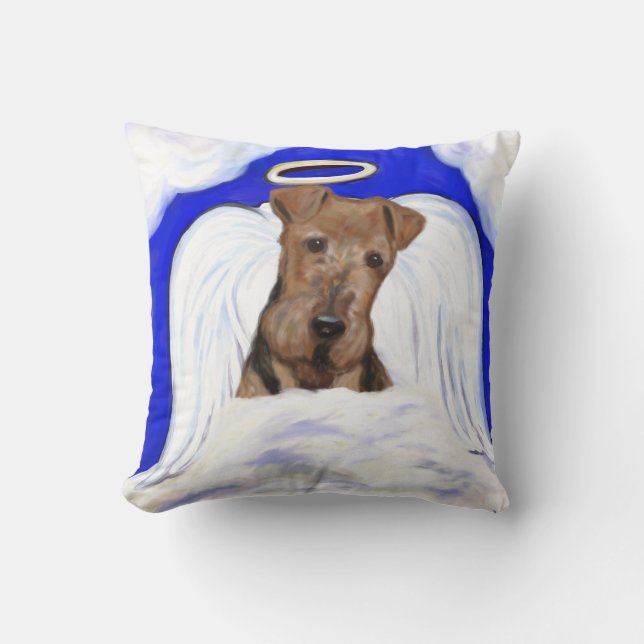 AIREDALE ANGEL KISSEN (Vorderseite)