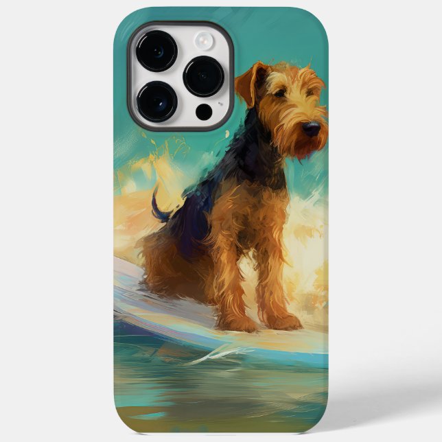 Airedale Beach Surfen Malerei Case-Mate iPhone Hülle (Rückseite)