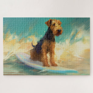 Airedale Beach Surfen Malerei Puzzle