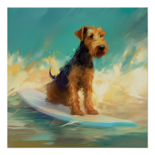 Airedale Beach Surfgrafik Poster