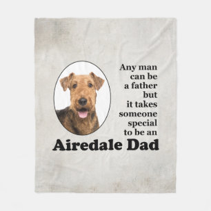Airedale Dad Fleece Blanket