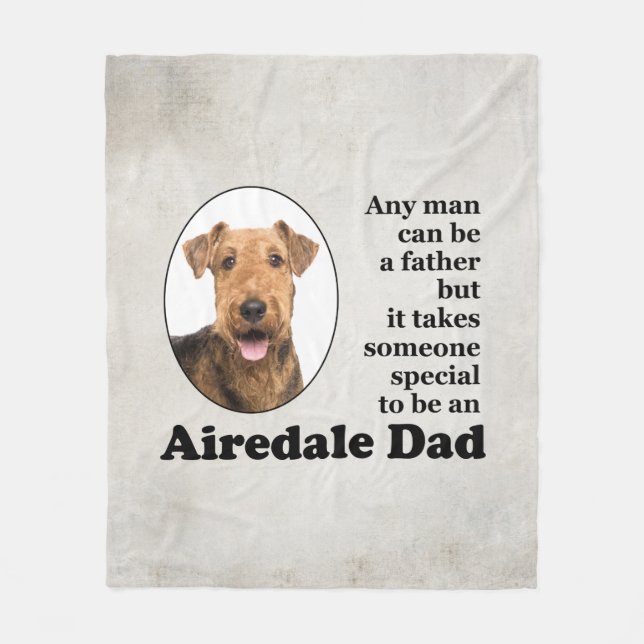 Airedale Dad Fleece Blanket (Vorderseite)