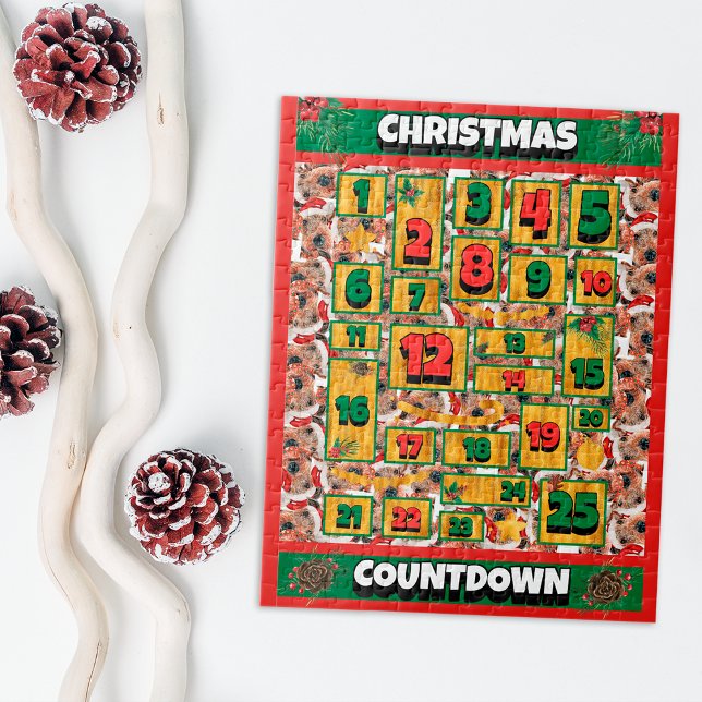 Airedale Dog Countdown Weihnachtskalender Puzzle (Von Creator hochgeladen)