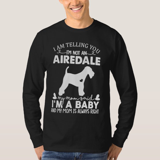 Airedale Dog   For Women Mom Mama Baby Dog T-Shirt (Vorderseite)