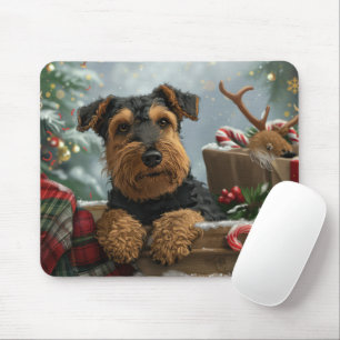 Airedale Dog Weihnachten Mousepad