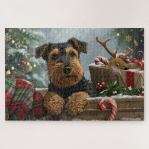 Airedale Dog Weihnachten Puzzle