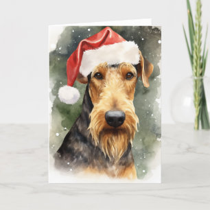 Airedale Dog Weihnachten Weihnachten Dankeskarte