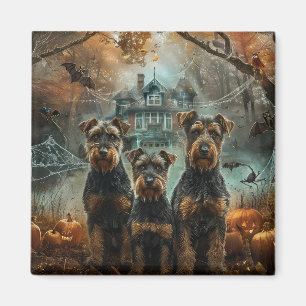 Airedale Halloween Night Doggy Delikatesse Magnet