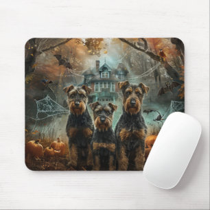 Airedale Halloween Night Doggy Delikatesse Mousepad