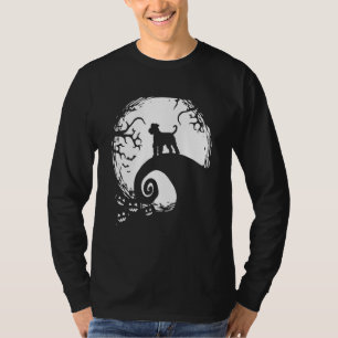 Airedale Halloween unter dem Mondlicht unheimliche T-Shirt