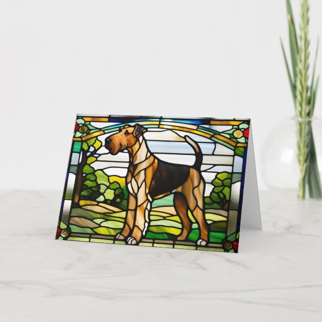 Airedale Hartglas Karte (Vorderseite)