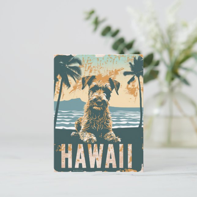 Airedale Hawaii Ferien Reisen Postkarte (Stehend Vorderseite)
