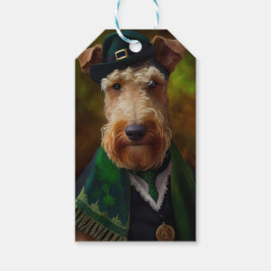 Airedale Hund am St. Patrick's Day Geschenkanhänger