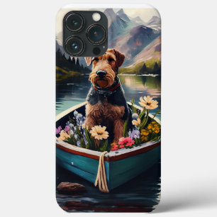 Airedale-Hund auf einem Paddel: Ein landschaftlich Case-Mate iPhone Hülle