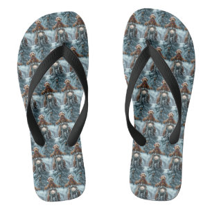 Airedale Hund fährt Motorrad Weihnachten Flip Flops