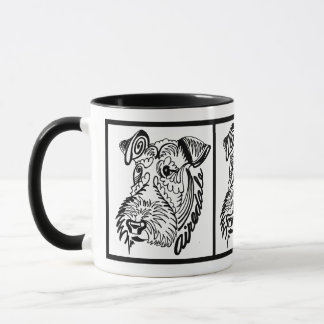 Airedale-Hundegekritzel Tasse
