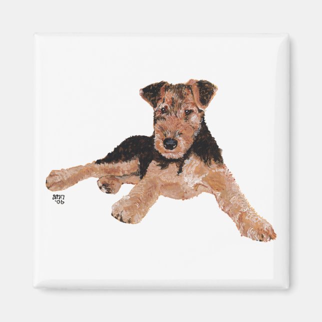 Airedale, Lakeland, Welsh Terrier Pup Magnet (Vorne)