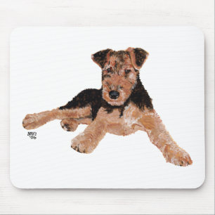 Airedale, Lakeland, Welsh Terrier Pup Mousepad