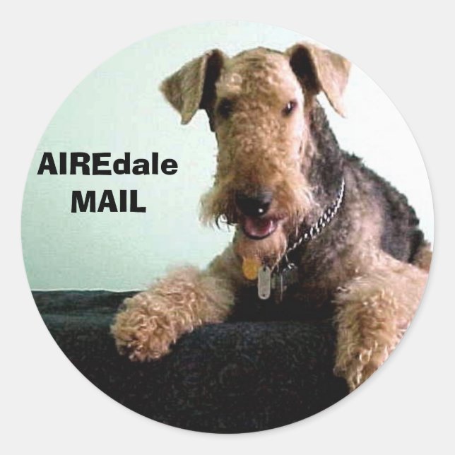 AIREdale MAIL Runder Aufkleber (Vorderseite)
