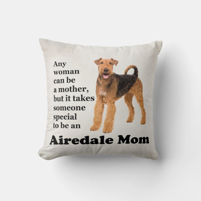 Airedale Mama Kissen (Vorderseite)