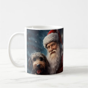 Airedale mit Santa Claus Festives Weihnachten Kaffeetasse